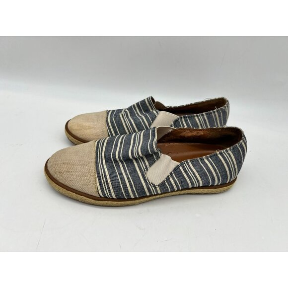 Enzo Angiolini Womens Slip On Flat Espadrilles Size 8M Blue Striped Canvas - Picture 4 of 16